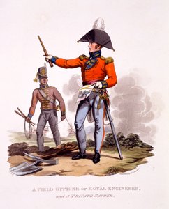 Uniform of a Field Officer of the Royal Engineers and a Private Sapper, fra 