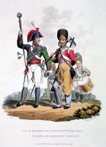 Uniforms of a Drum Major of a Regiment of the Line - Pioneer of the Grenadier Company, fra 
