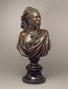 Portrettbyste av Said Abdullah av Mayac, Kingdom of the Darfur, Sudan, 1848 (bronse)