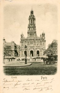Postkort/Den hellige treenighetskirke/Paris/Seine/Ile de France/Frankrike av Augustus Kollner