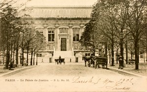 Postkort/Tinghus/Paris/Seine/Ile de France/Frankrike av Augustus Kollner