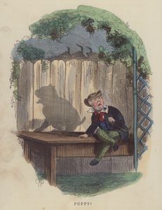 Valp (farget gravering) av Charles Henry Bennett