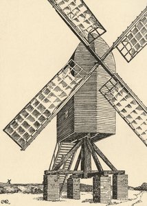 En middelaldersk vindmølle, 1931