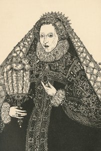 Et portrett av dronning Elizabeth, 1931 av Charles Henry Bourne Quennell