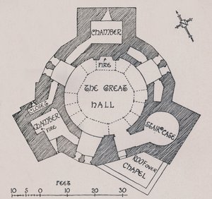 Orford Castle, Suffolk. Fra Mr. Cautleys plan, 1931 av Charles Henry Bourne Quennell