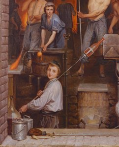 Interiør av en ovn, 1865 olje på lerret detalj av 191514 av Charles Housez