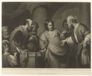 Kristus diskuterer med fariseerne av Charles Howard Hodges