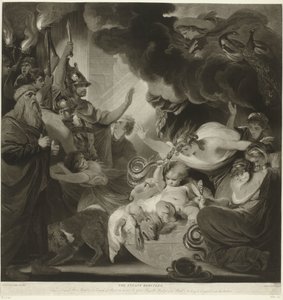 Hercules kveler de to slangene i vuggen sin