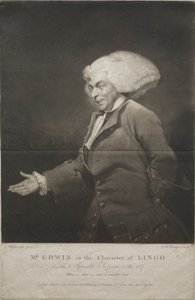 Mr. Edwin i Character of Lingo, 1784. av Charles Howard Hodges