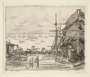 Byggeplass i Cancale av Charles Huard