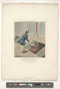 Calling on Mifs Dinah, plate nummer 11 av 20, tilpasset fra Life in Philadelphia Edward W. Clay (1799-1857) av Charles Hunt