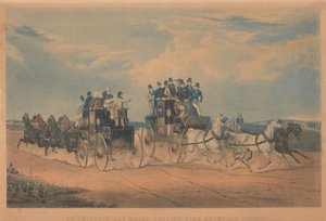 Coaching: The Brighton Day Mails, passerer over Hookwood Common av Charles Hunt