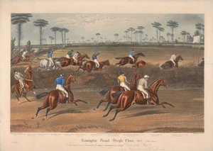En av et sett på fire: Leamington Grand Steeple Chase ... 1837. Plate 2. Mr. Christian på Scripton ... av Charles Hunt