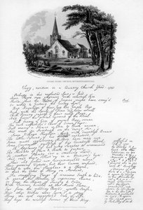 Stoke Poges Church, Buckinghamshire, c1750, 1840 av Charles J. Smith