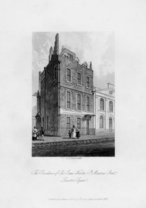 Residensen til Sir Isaac Newton, St Martins Street, Leicester Square, 1840