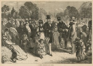 En sommerettermiddag i Kew Gardens, London (gravering) av Charles J. Staniland
