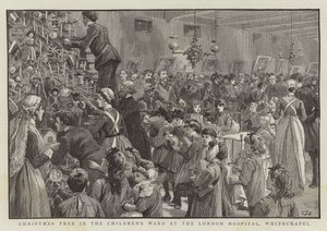 Juletre i barneavdelingen på London Hospital, Whitechapel av Charles J. Staniland