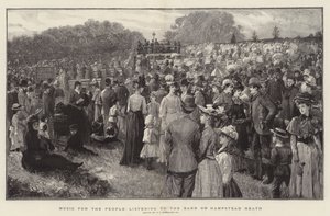 Musikk for folket som lytter til bandet på Hampstead Heath