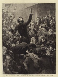 Frelsesarmeen, en tjeneste ved hovedkvarteret, Whitechapel Road av Charles J. Staniland