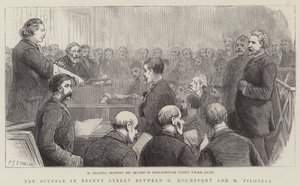 The Scuffle i Regent Street mellom M Rochefort og M Pilotell av Charles J. Staniland