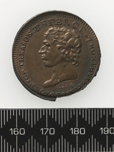 Byste av Thomas Spence Token, forside (kobber)