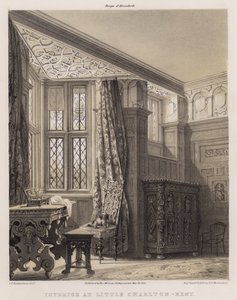 Interiør i Little Charlton, Kent (farge litho) av Charles James Richardson