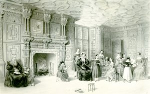 Skolestua ved Campden House, ca. 1840 (gravering) av Charles James Richardson