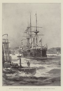 Sjømanøvrene, reserveflåteoperasjoner, HMS Alexandra, flaggskipet til admiral Domvile, i Tor Bay