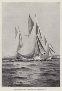 Yachtracet fra Dover til Helgoland for den tyske keisercupen av Charles John de Lacy