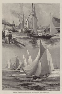 Yachtracet fra Dover til Helgoland, starten for den tyske keisercupen av Charles John de Lacy