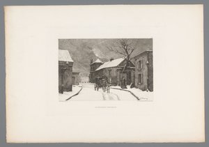 Gezicht op de Rue des Rosiers i Montmartre Rue des Rosiers i Montmartre (tittel på objekt) Frankrike etsen uit 1875 (serietittel) Etsning i 1875 (serietittel) av Charles Joseph Beauverie