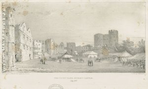 Dudley Castle - The Keep: litografi, juli 1837 (trykk) av Charles Joseph Hullmandel