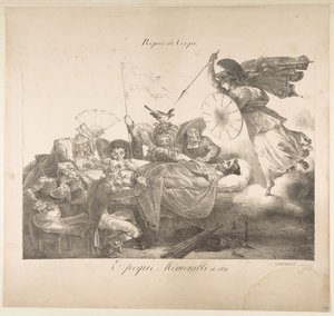 Kroppsmåltid. Minneverdig epoke fra 1821, 1821. av Charles Joseph Hullmandel
