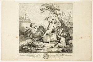 Høst, tallerken tre fra The Four Seasons av Charles Joseph Natoire