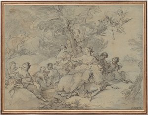 Voldtekt av Europa, 1731. av Charles Joseph Natoire
