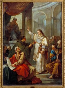 Forutsigelsen om Saint Etienne (Stephane) Maleri av Charles Joseph Natoire (Charles-Joseph Natoire av Charles Joseph Natoire