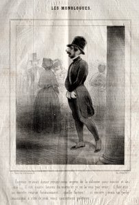 Monologene: Eugénie hadde gitt meg en avtale med spalten til halv over midnatt.... av Charles Joseph Traviès de Villers