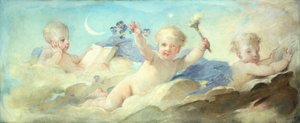 Putti boltrer seg i skyene av Charles Joshua Chaplin