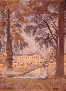 Chateau de Bombon, nær Melun, Frankrike, 7. august 1918 (akvarell på papir)