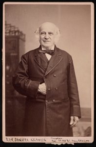 Portrett av pastor Samuel Kramer 1808-1891, før 1891. av Charles L Kempf