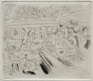 Trafikk, Montmartre av Charles Laborde