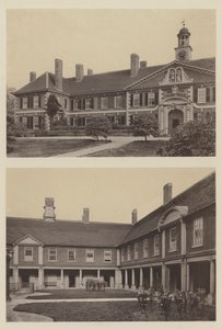 Morden College, Blackheath, Kent, inngang og del av retten av Charles Latham