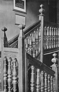 Eiketrapp i Goldsborough Hall, Yorks av Charles Latham