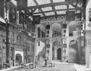 Vanbrugh-skjermen i hallen (s/hvitt-bilde) av Charles Latham