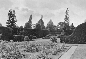 The Yew Garden (s/hvitt bilde) av Charles Latham
