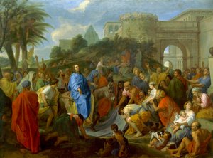 Kristi inntog i Jerusalem, av Charles Le Brun (1619-1690), olje på lerret