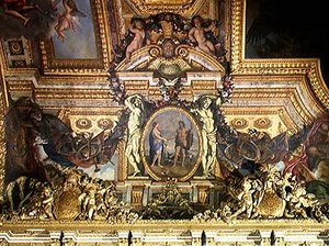 Meeting of the Two Seas, takmaleri fra Galerie des Glaces av Charles Le Brun