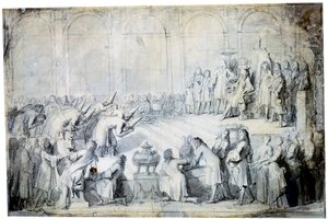De siamesiske ambassadørene før kongen, 1686 av Charles Le Brun