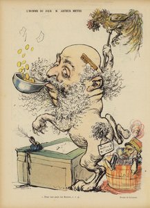 Karikatur av den franske journalisten Arthur Meyer. Illustrasjon for Le Rire