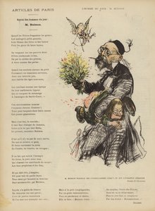 Karikatur av den franske politikeren Ferdinand Buisson. Illustrasjon for Le Rire